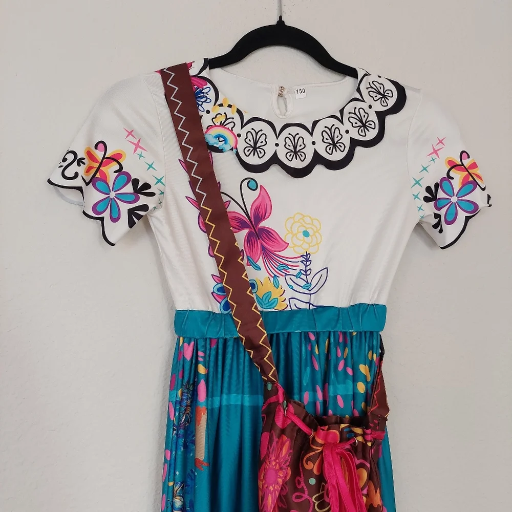 Encanto Mirabel Kids Costume with Purse - Picture 2 of 11